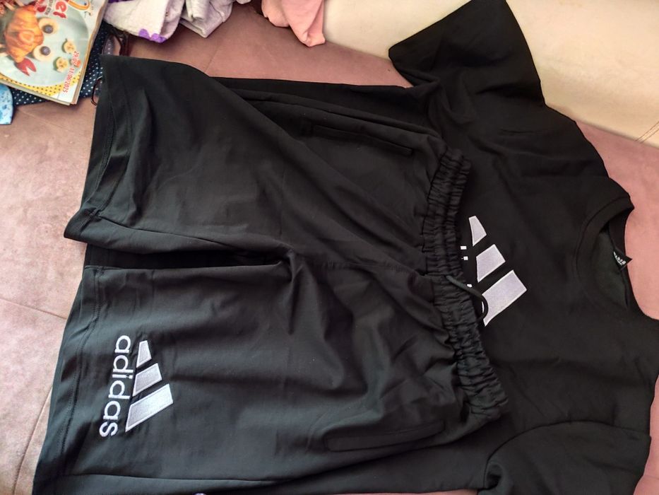 Мъжки летен комплект Адидас  черен