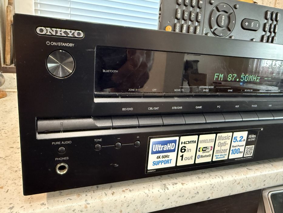 Onkyo TX-NR535 5.2-Channel Home Theater A/V Receiver – Dolby TrueHD, DTS-HD, Bluetooth, HDMI