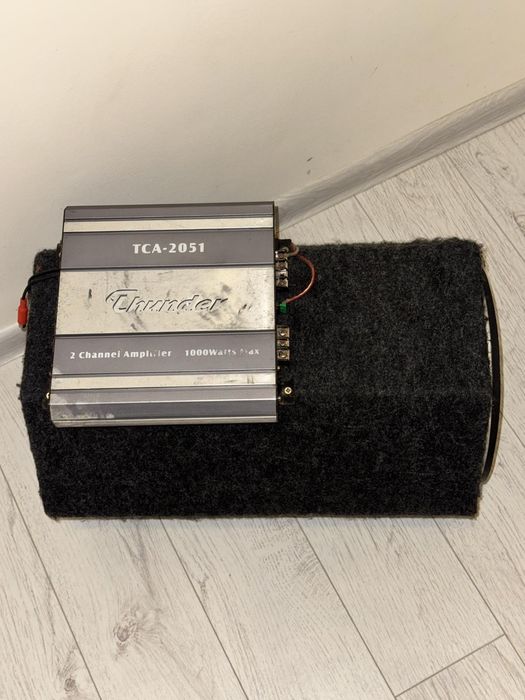 Мощна бас каса Raveland 10 инча с усилвател Thunder 1000 W