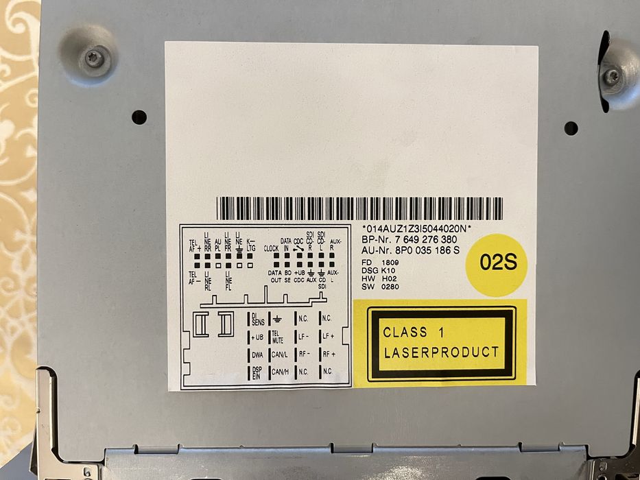 Audi A3 8p Radio Concert 3 - наличен код