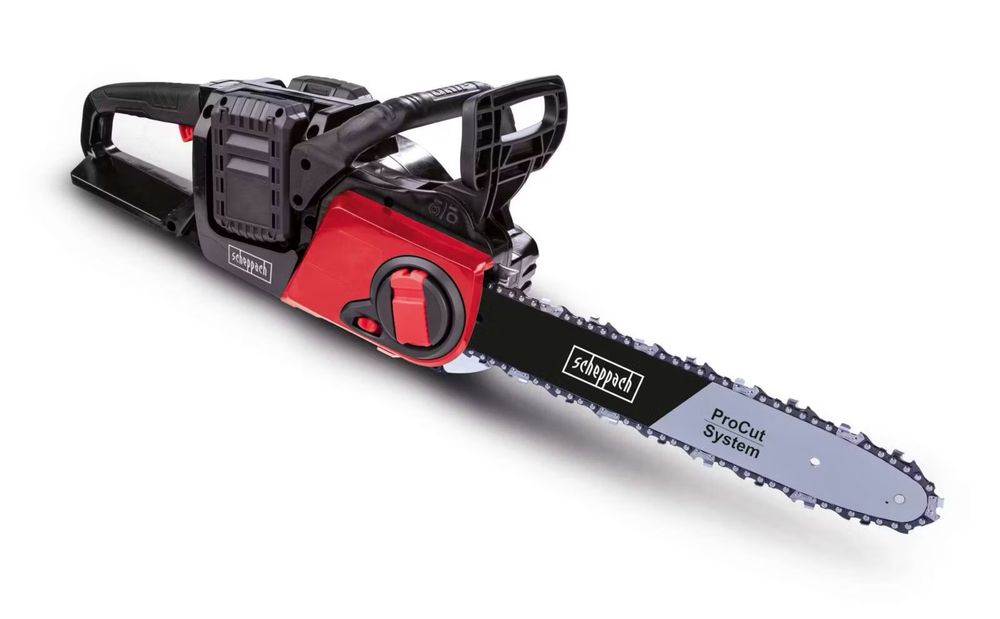 Акумулаторна  резачка за дърва Scheppach BCHS350-ProS  Duo 40V,14’’,33см -комплект батерии и зарядно