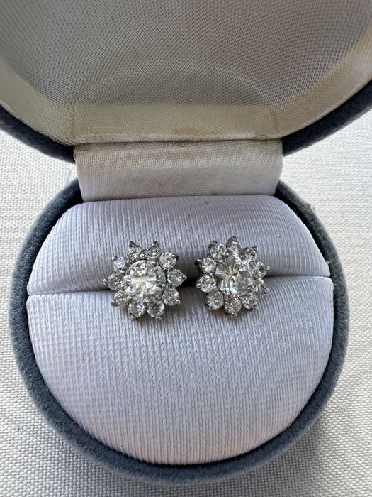 Cercei din argint si cubic zirconia