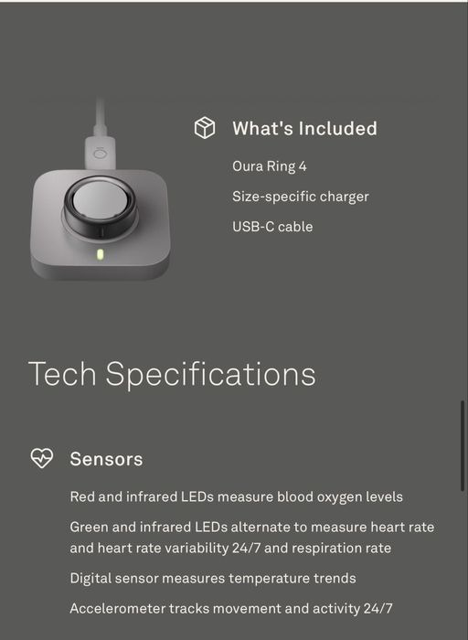 Умное кольцо Oura4 8 размер