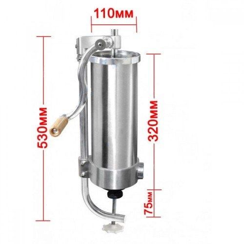 Пълначка за наденици колбаси кайма месо - 4 литра хоризонтална