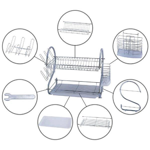 Сушилка для посуды двухъярусная