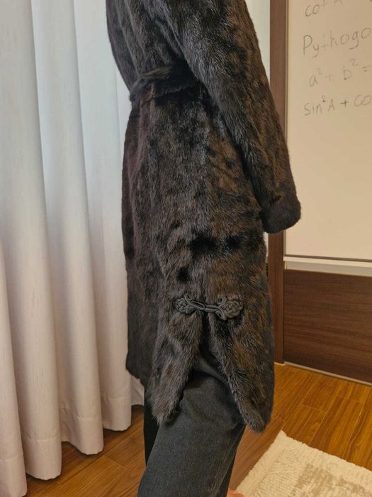 Норковая шуба цельная