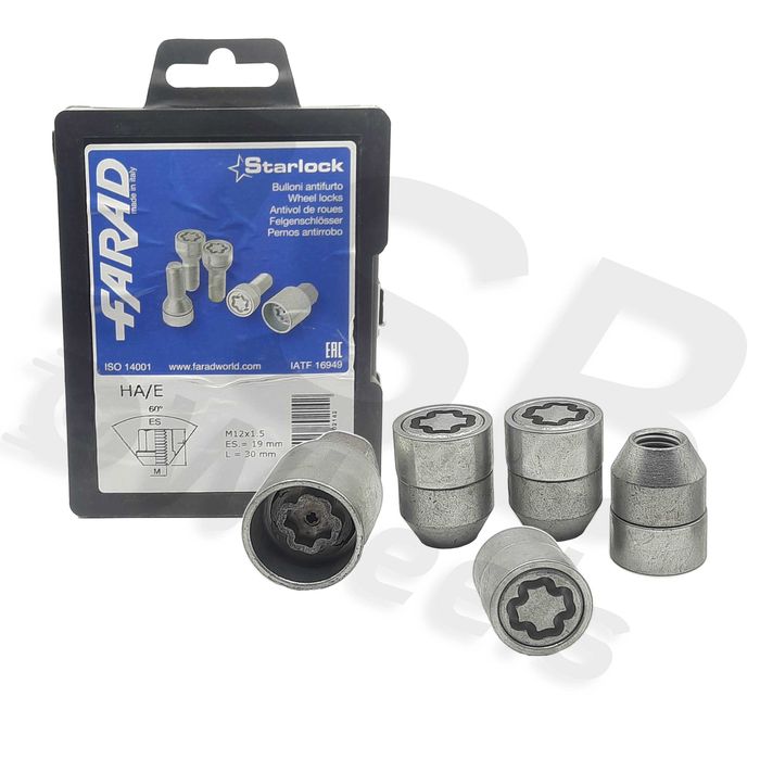 Set piulite antifurt Starlock M12x1.5, Ford, Volvo, Chevrolet