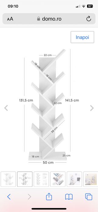 Biblioteca ,raft carti 141cm x 50cm x 25 cm Songmics germania