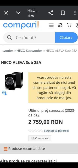 Heco Aleva Sub 25A subwoofer bas activ