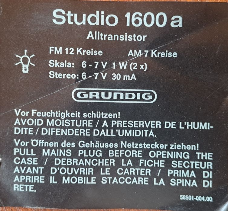 Grundig Studio 1600
