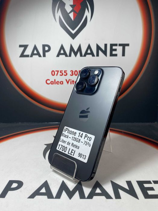 ZAP AMANET Vitan - iPhone 14 Pro - 128GB - Black - 75%