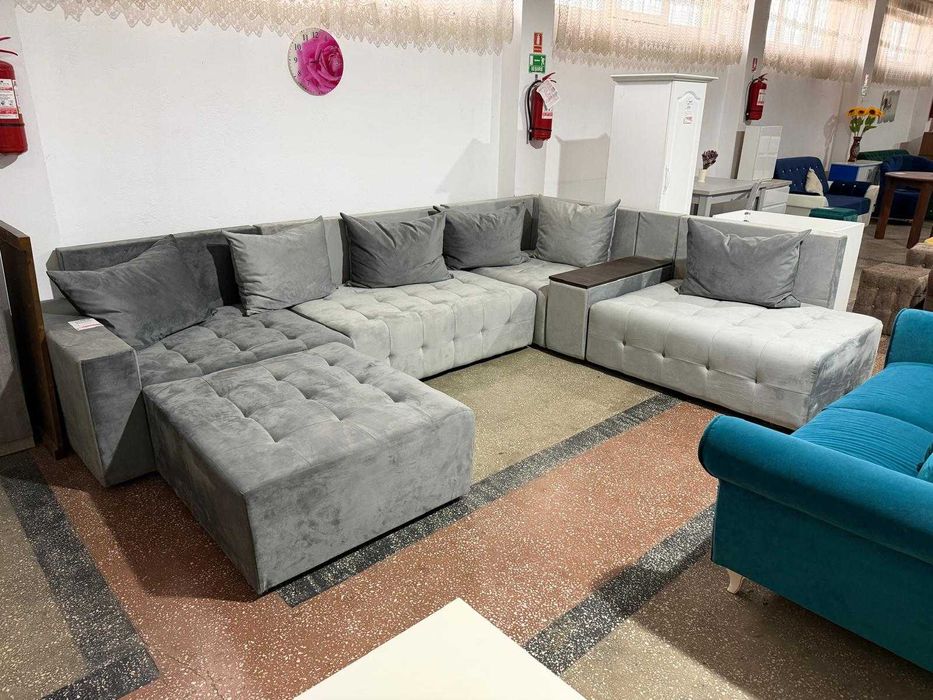 Vând Colțar în formă de U, Saltea Relaxa, Cadru Lemn – Noua