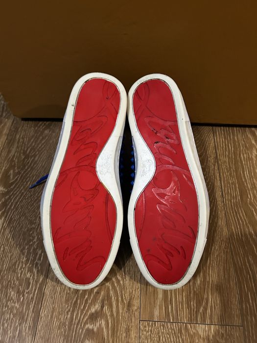 Adidasi louboutin albastri