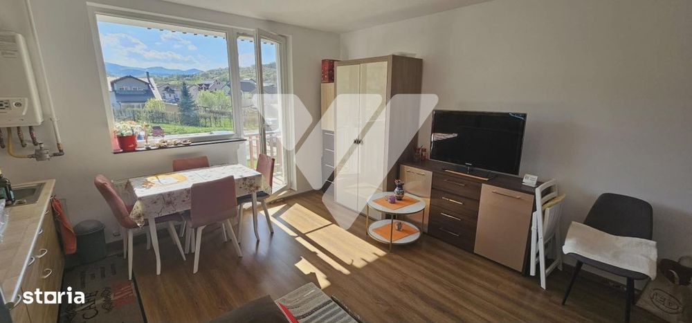 Garsoniera mobilata Cisnadie etaj 1, parcare, vedere munte