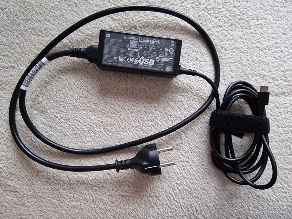 Incarcator laptop original HP 45W mufa USB-C ca nou.