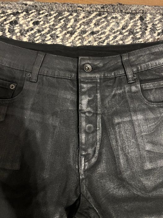 blugi waxed rick owens detroit cut marimea XL