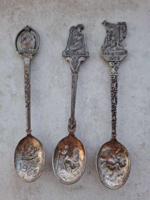 Холандски посребрени стари лъжички