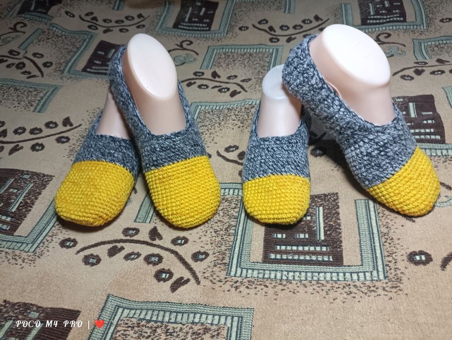 Вязаные  тапочки