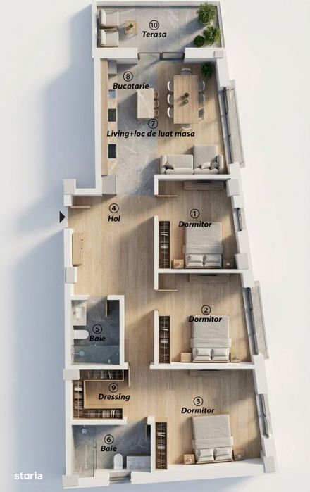 Apartament 4 camere, 93,30mp | Zona Calea Baciului | Cluj-Napoca |