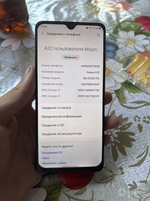 Galaxy A 32 xotirasi 128 gb