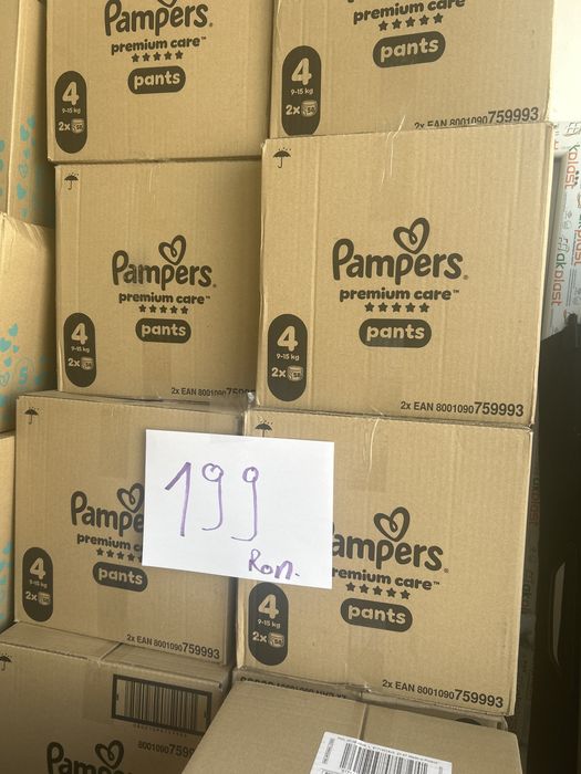 Firma vinde scutece Pampers si Huggies ,produse noi cu factura