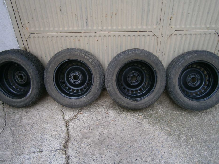 Метални джанти 5х112х15 със зимни гуми 195/65/15