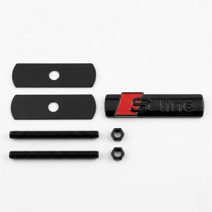 Emblema S line Grila Fagure Negru Lucios