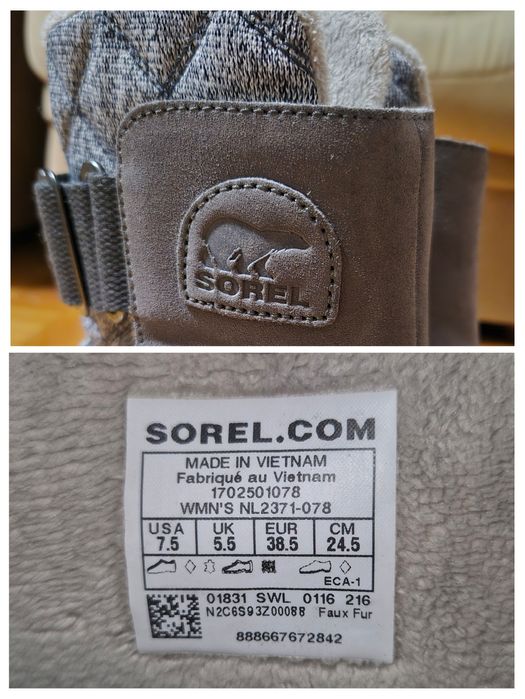 Cizme Premium de zăpadă, Sorel Rylee NL2294, Suede, Waterproof - 38.5