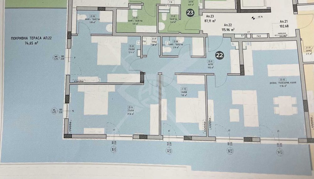 Продава се Четиристаен апартамент в София, Малинова долина - 210 кв.м за 1286 €/кв.м - Снимка #3