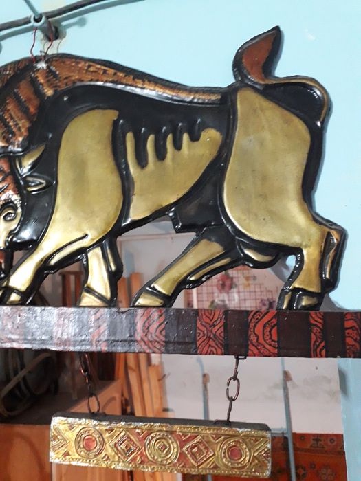 Чеканка бык.в отличном состоянии