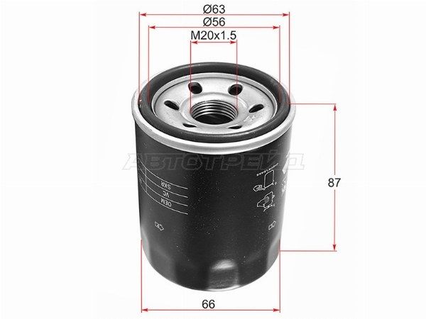 Фильтр масляный          Fiat 500