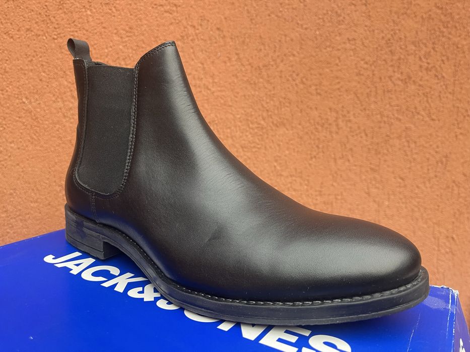 Ghete Jack&Jones originale noi piele cizme Chelsea botine pantofi