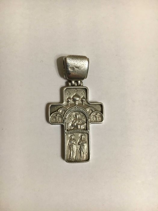 Крестик серебряный мужской