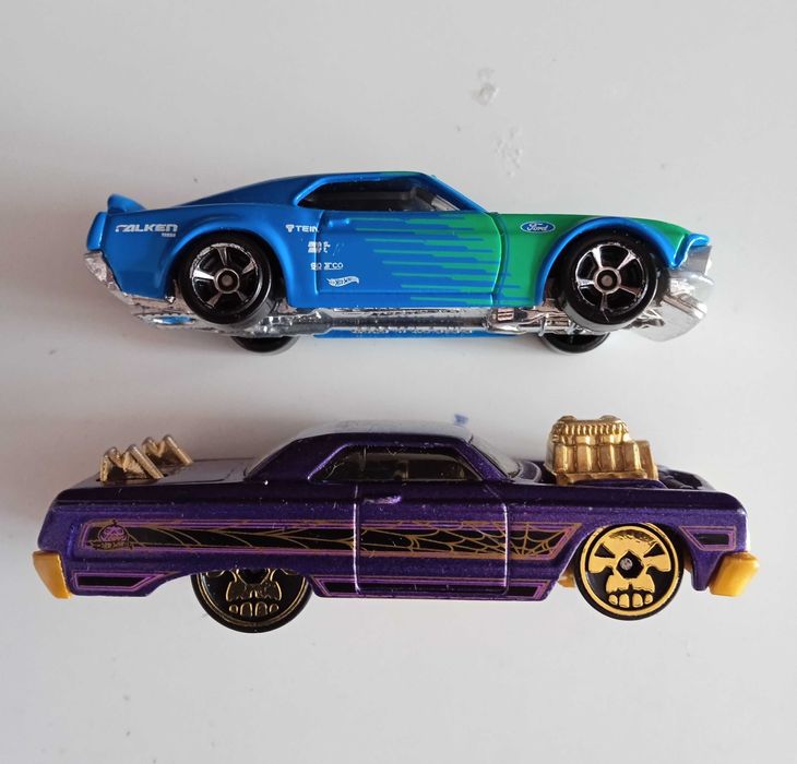 2 за 1 1969 FORD MUSTANG Boss 302+1964 CHEVY IMPALA HOTWHEELS toy cars