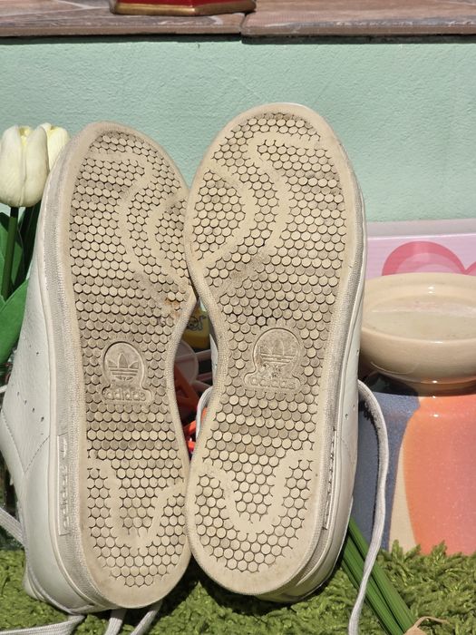 Adidas бели кецове от кожа N39