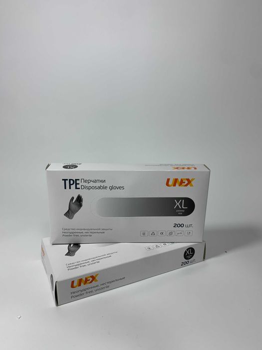 Перчатки Полиэтиленовые (неопудренные, нестерильные) ТРЕ UNEX