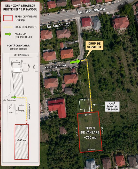 Teren 780 mp intravilan zona Mulatau - Dej