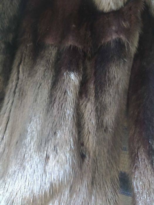 Шуба норка, воротник чернобурка