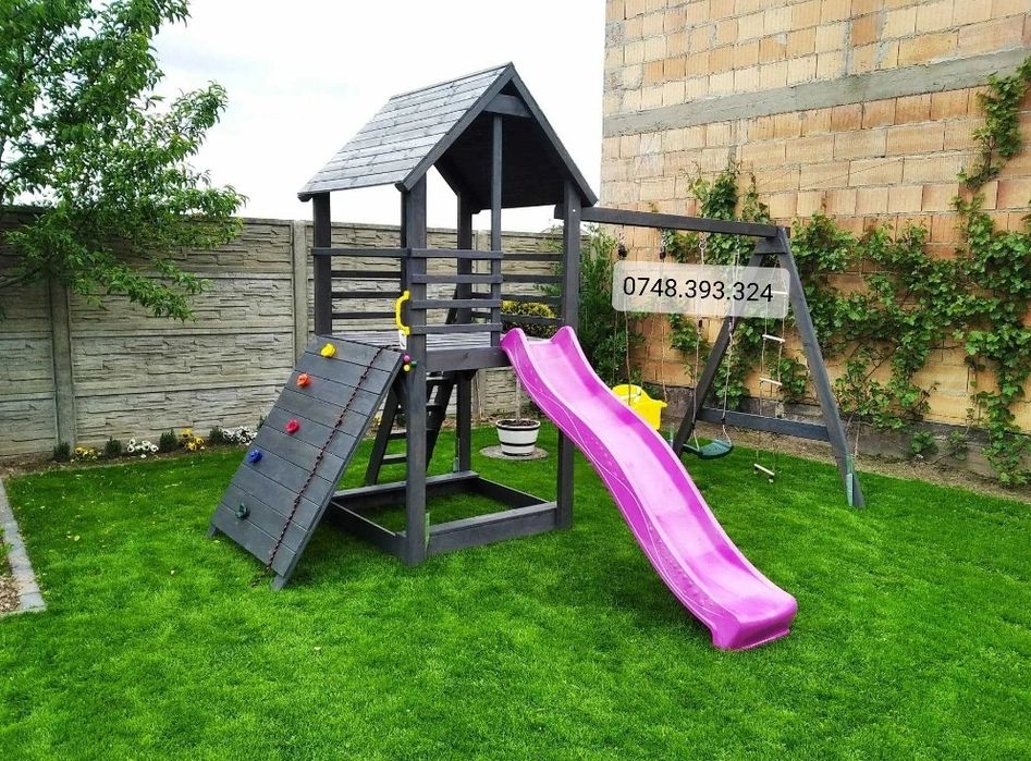 Balansoar  leagan  lemn  masiv  masa  cu  băncuțe