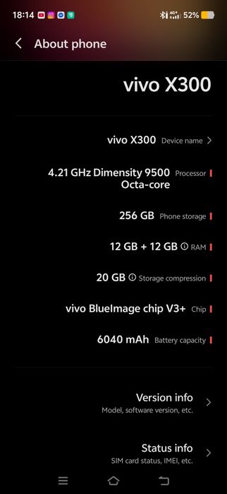 Vivo X300 256GB.