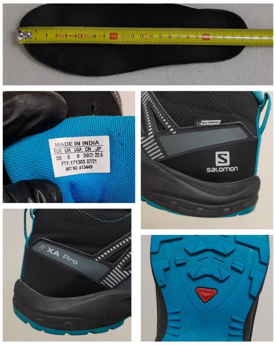 Ghete Solomon Xa Pro Mid Black Monument Hawaiian Ocean Nr 38 EU unisex