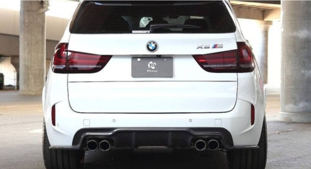 BMW F85 X5M M F86 X6 M 2016-2018 CARBON REAL Difuzor bara spate Difuss