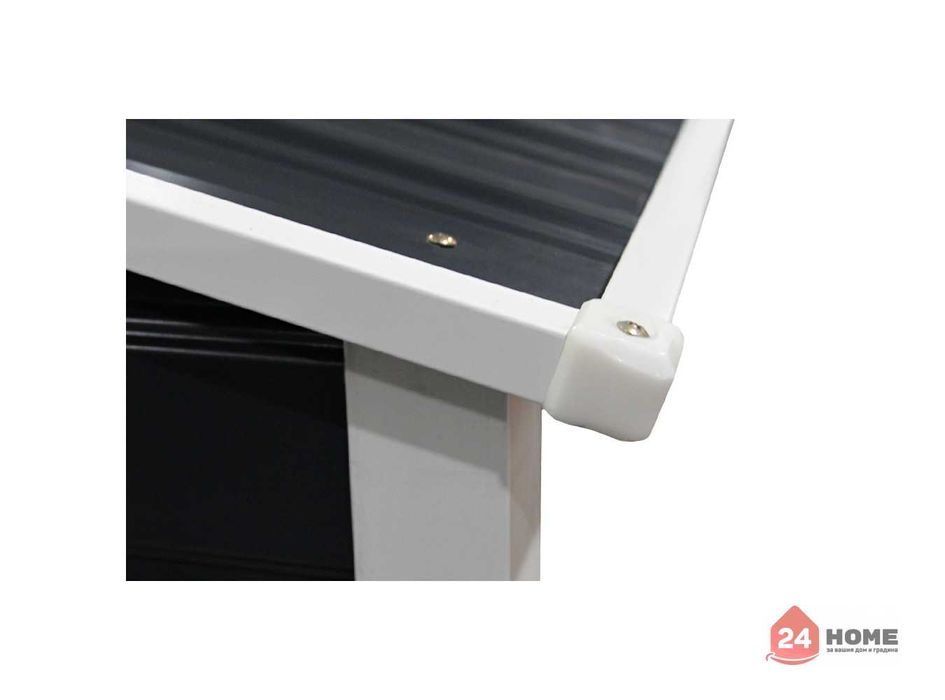 Градинска барака SUNNY Hudson, светло сива 255х277х202 см, ДхШхВ