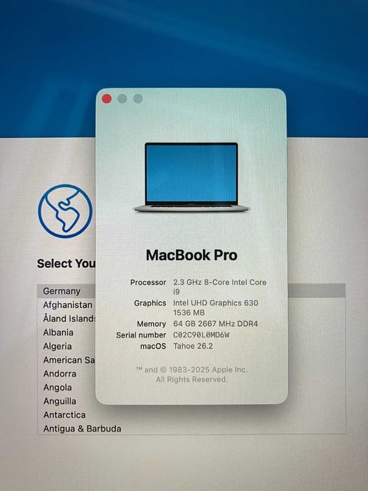 MacBook Pro 16" 2019 (i9/64GB/1TB/5500M 8GB/47 cycle - НОВА батерия)