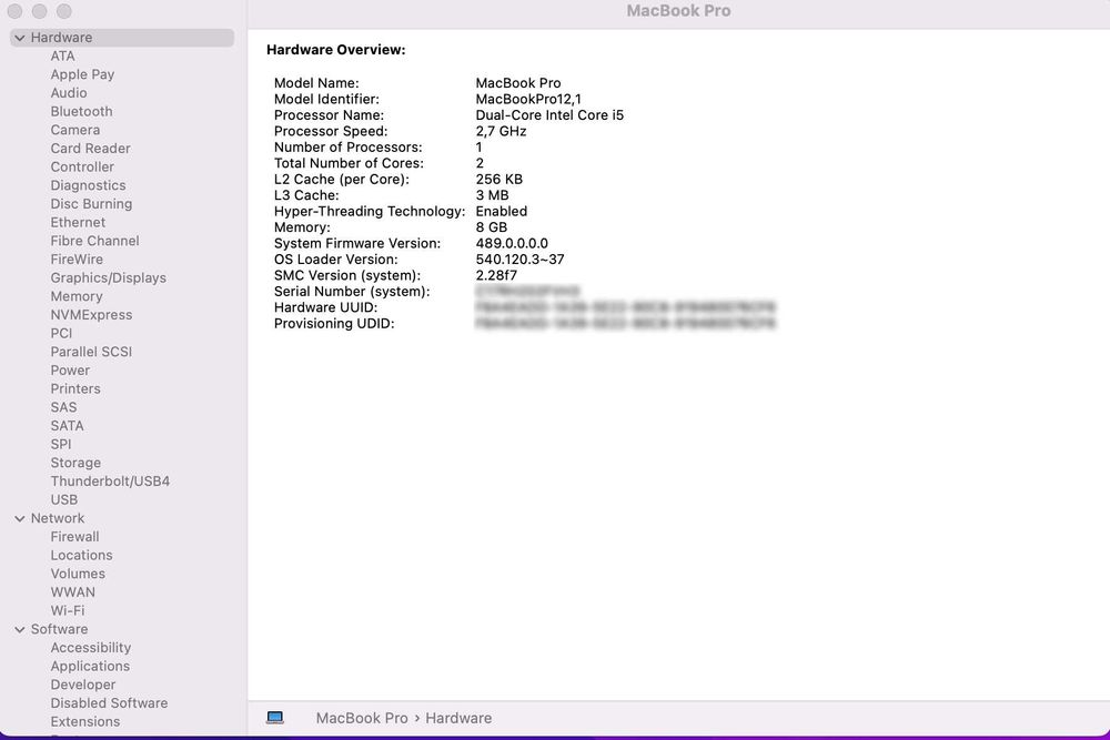 Продавам Macbook pro A1502 8gb памет 1 tb SSD