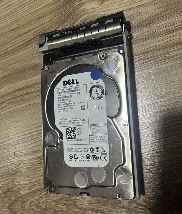HDD Dell 4Tb SAS 6Gbps RPM 7.2K. Остался последний, цена со скидкой