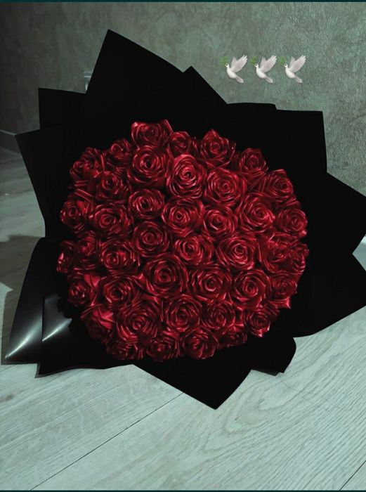 Атласные розы 200тг
