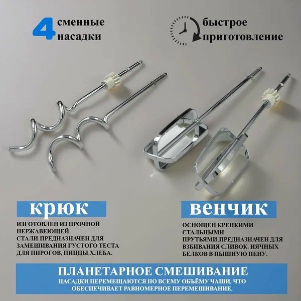Миксер, Миксер для взбивания, Миксер для теста