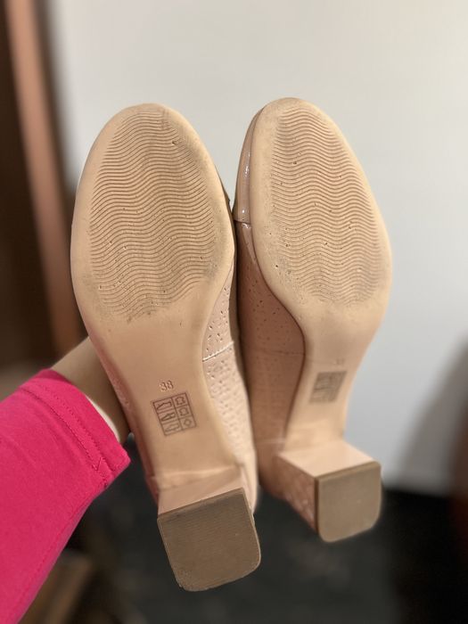 Pantofi piele naturală-roz pudrat-DESKA