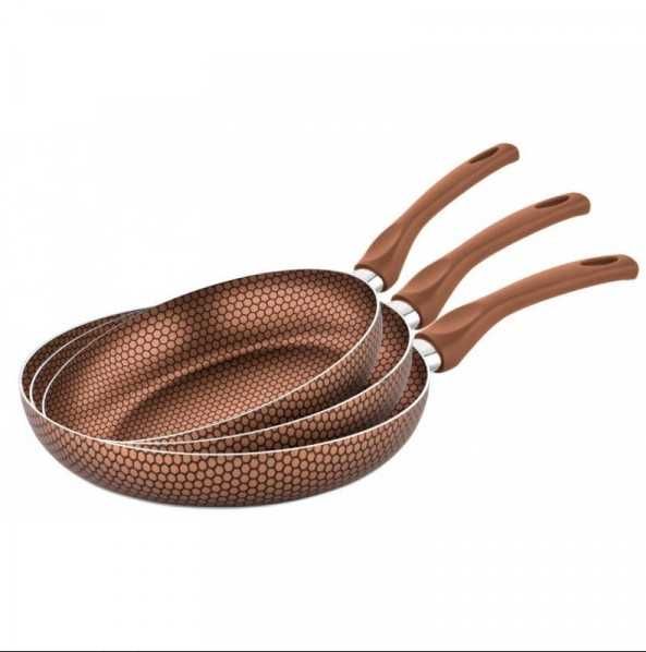 Set 3 tigai cu invelis antiaderent Papilla 18, 22, 26 cm, aluminiu